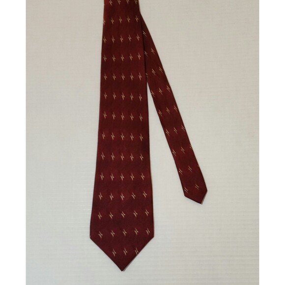 NEO Bill Blass Mens 100% Silk Neck Tie 4"x58.5" Burgundy Red - Picture 2 of 5